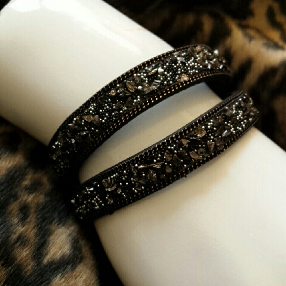 Beaded and faux suede bracelet.
